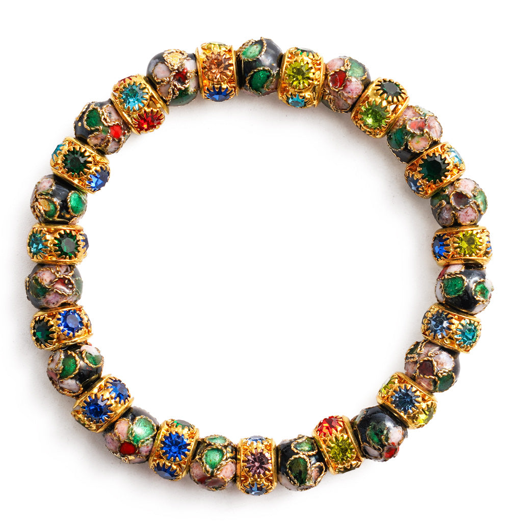 Handcrafted Cloisonné Beaded Bracelet – Symbol of Blessing and Heritage | Zen Ara Grove