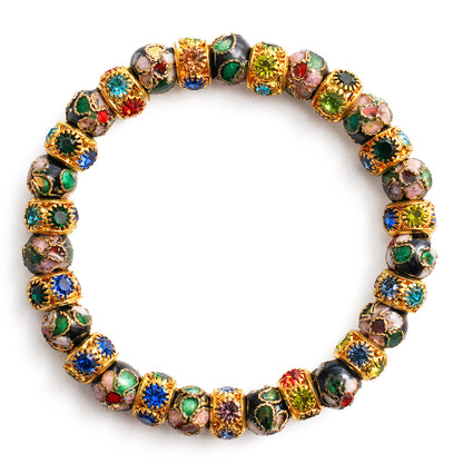 Handcrafted Cloisonné Beaded Bracelet – Symbol of Blessing and Heritage | Zen Ara Grove