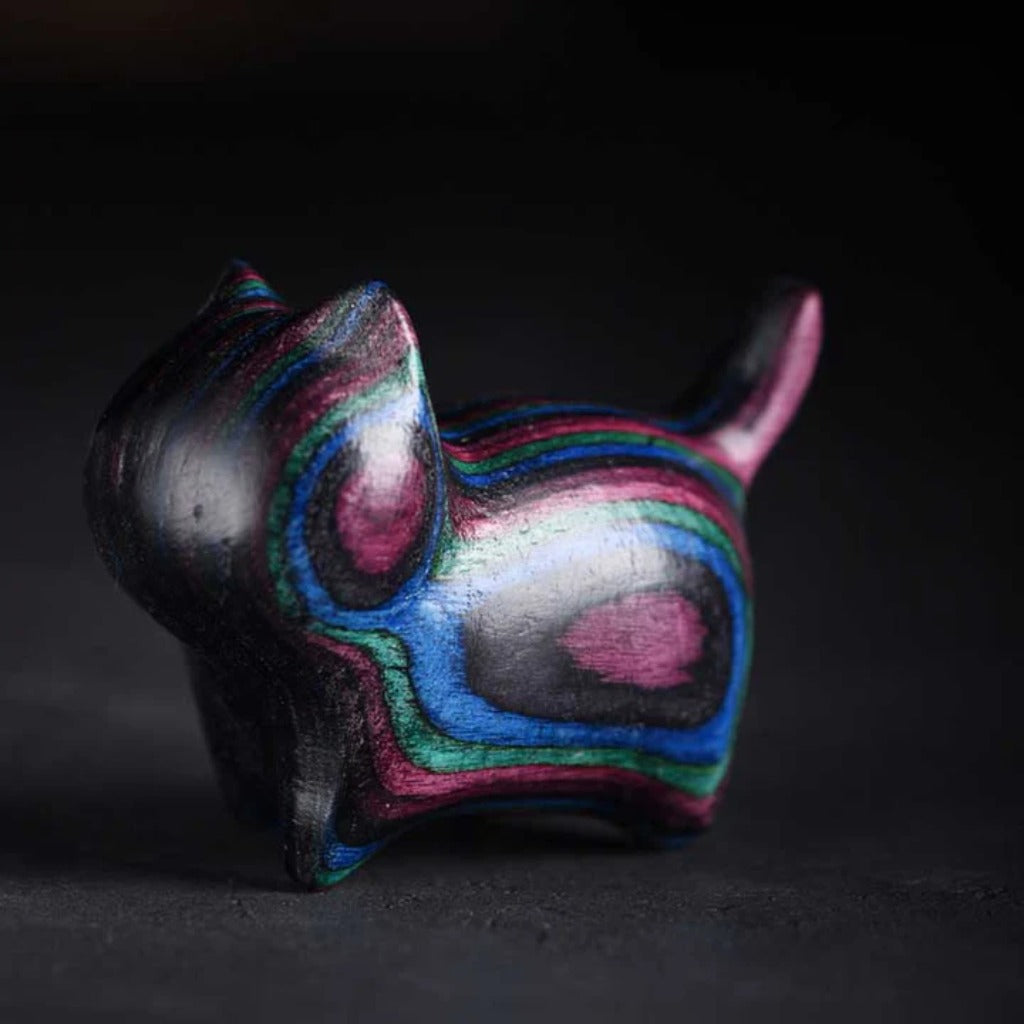 TODAY ONLY! Mini Cat Kitten Colorful Wooden Cute Pet Decoration | Zen Ara Grove