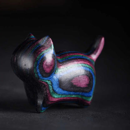 TODAY ONLY! Mini Cat Kitten Colorful Wooden Cute Pet Decoration | Zen Ara Grove