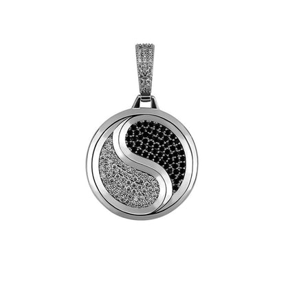 Tai Chi Yin-Yang Diamond Pendant Necklace – Balance & Protection | Zen Ara Grove