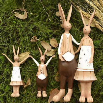 Bunny Family Figurine Set – Handcrafted Rabbits Symbolizing Love, Warmth & Togetherness | Zen Ara Grove