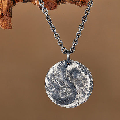 99 Pure Silver Taiji Pendant Necklace – Symbol of Balance & Inner Harmony | Zen Ara Grove