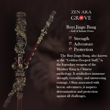 TODAY ONLY! Golden Staff & Monkey King Spirit Key Ring | Zen Ara Grove