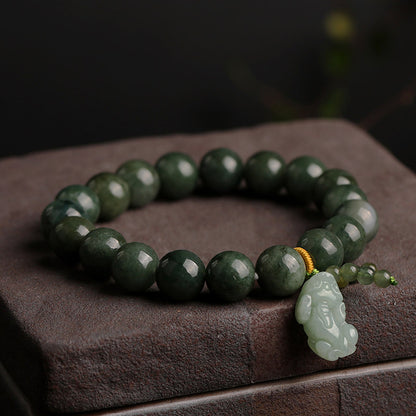 Jade Pixiu Wealth Bracelet  | Zen Ara Grove