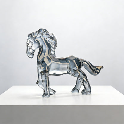 Handcrafted Crystal Glass Horse Ornament – Capturing Movement, Spirit, and Balance | Zen Ara Grove