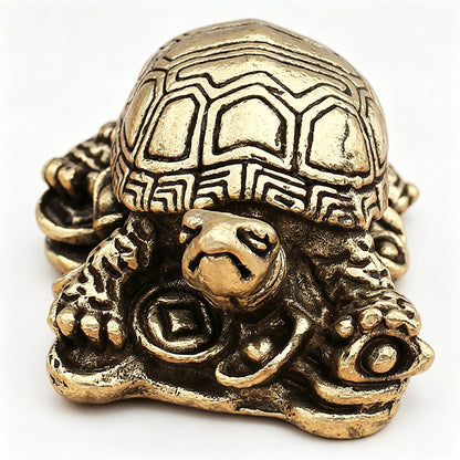Handcrafted Brass Turtle Figurine Set – Symbols of Longevity, Protection & Good Fortune | Zen Ara Grove