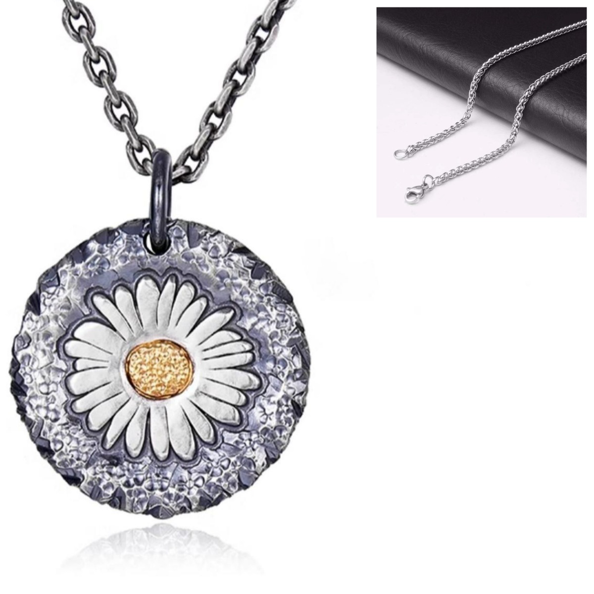 $9.99 LIMITED TIME OFFER Vintage Daisy Blossom Pendant | Zen Ara Grove