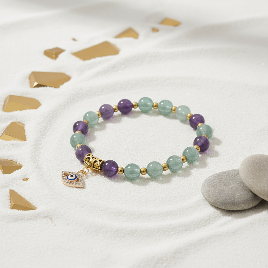 $9.99 LIMITED TIME OFFER Evil Eye Protection Crystal Bracelet | Zen Ara Grove