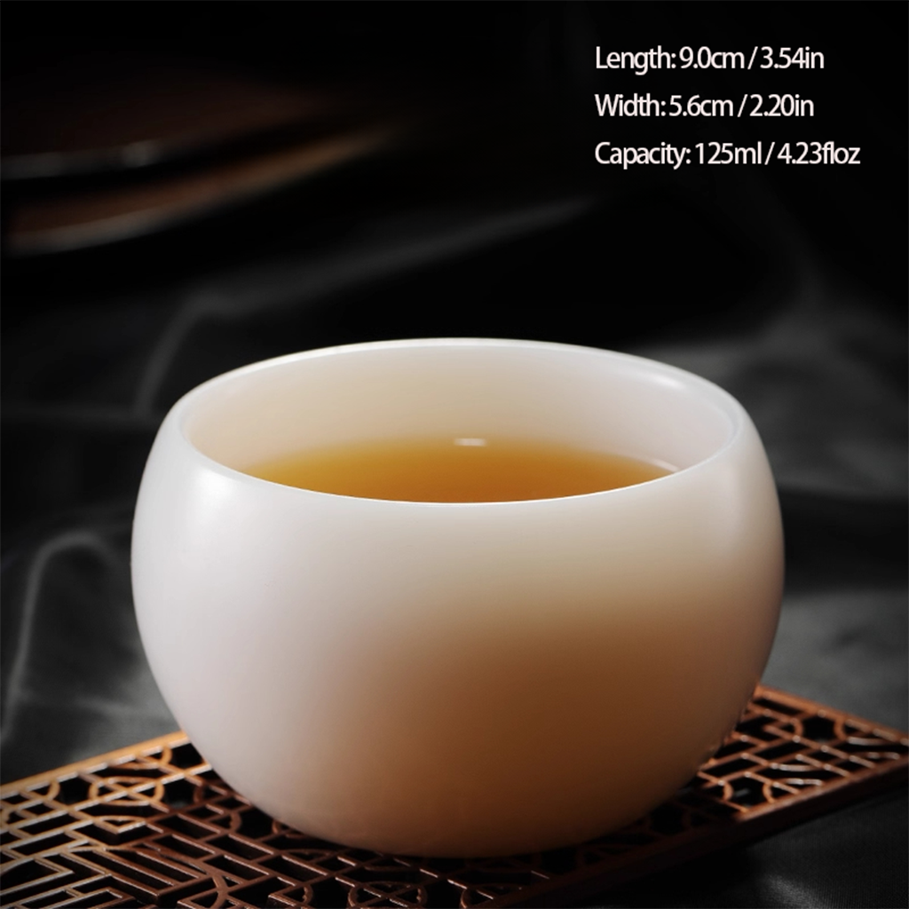 Ivory-White Glazed Artisan Teacup – Silky Smooth Finish, Cool to the Touch | Zen Ara Grove