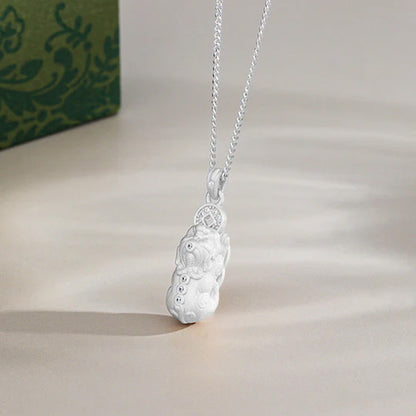 S925 Sterling Silver Pixiu Vajra Pendant Necklace – Prosperity & Protection | Zen Ara Grove