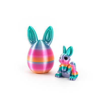 3D Printed Easter Bunny Egg Figurine – Symbol of Hope & Renewal | Zen Ara Grove