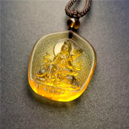 Waterdrop Liuli Buddha Pendant – Symbol of Peace and Blessings | Zen Ara Grove