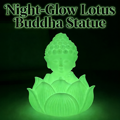Night-Glow Lotus Buddha Statue – Bringing Light, Protection & Good Energy at Night | Zen Ara Grove