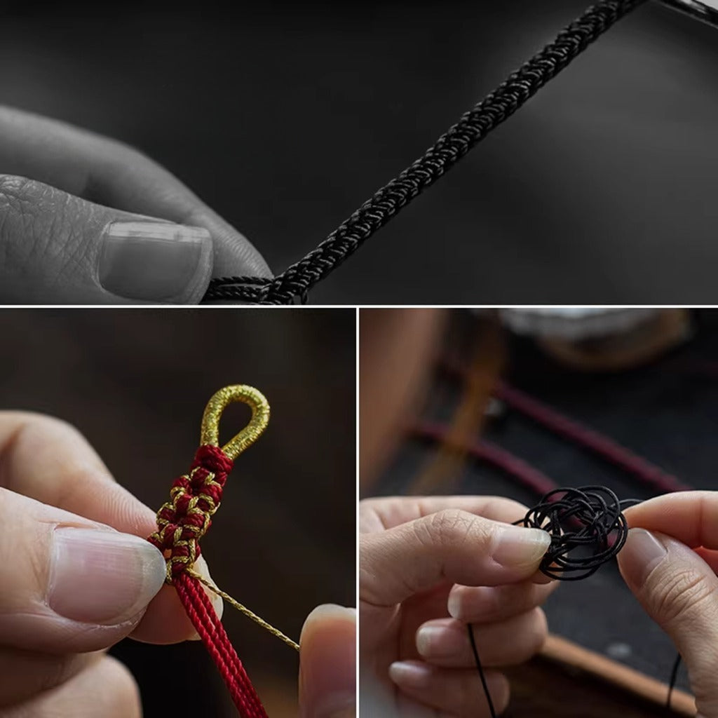 DIY Handwoven Red Cord Bracelet with Gold-Tone Fortune Bead – Make Your Own Lucky Charm | Zen Ara Grove