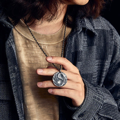 99 Pure Silver Taiji Pendant Necklace – Symbol of Balance & Inner Harmony | Zen Ara Grove