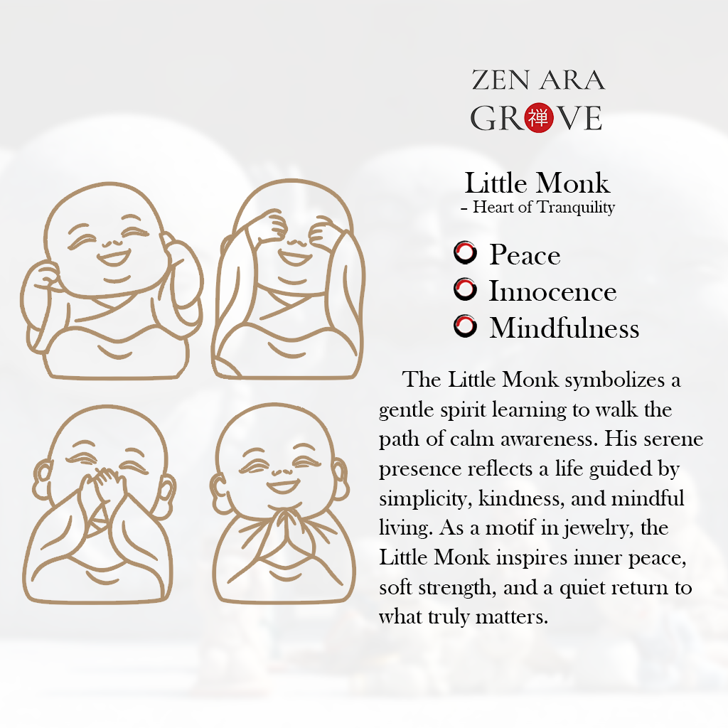 Limited Time Offer · Hand-Carved Tagua Nut "The Four Little Zen Monks" Figurines | Zen Ara Grove