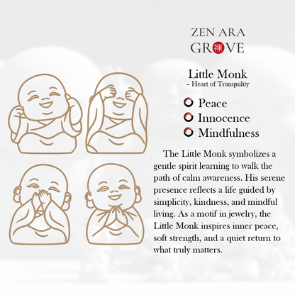 Limited Time Offer · Hand-Carved Tagua Nut "The Four Little Zen Monks" Figurines | Zen Ara Grove