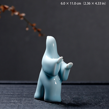 Tai Chi Celadon Figurine – Handcrafted Martial Arts Decor | Zen Ara Grove