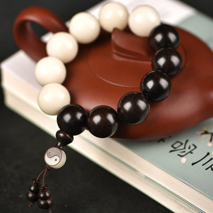 Zen Yin-Yang Bodhi Ebony Beads Bracelet – Balance & Protection | Zen Ara Grove