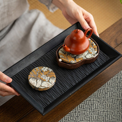 Bamboo Leaf Wood Coaster - Zen Tea Mat