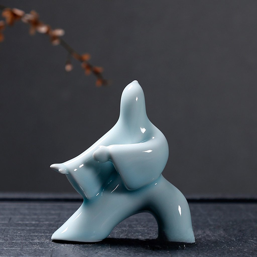 Tai Chi Celadon Figurine – Handcrafted Martial Arts Decor | Zen Ara Grove