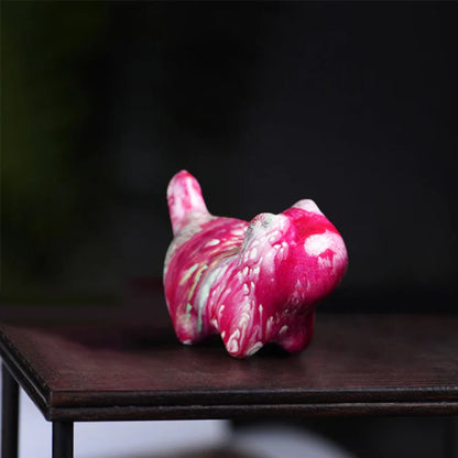 Mini Lovely Cat Ebony Wood Lacquer Craft Peace Decoration  | Zen Ara Grove