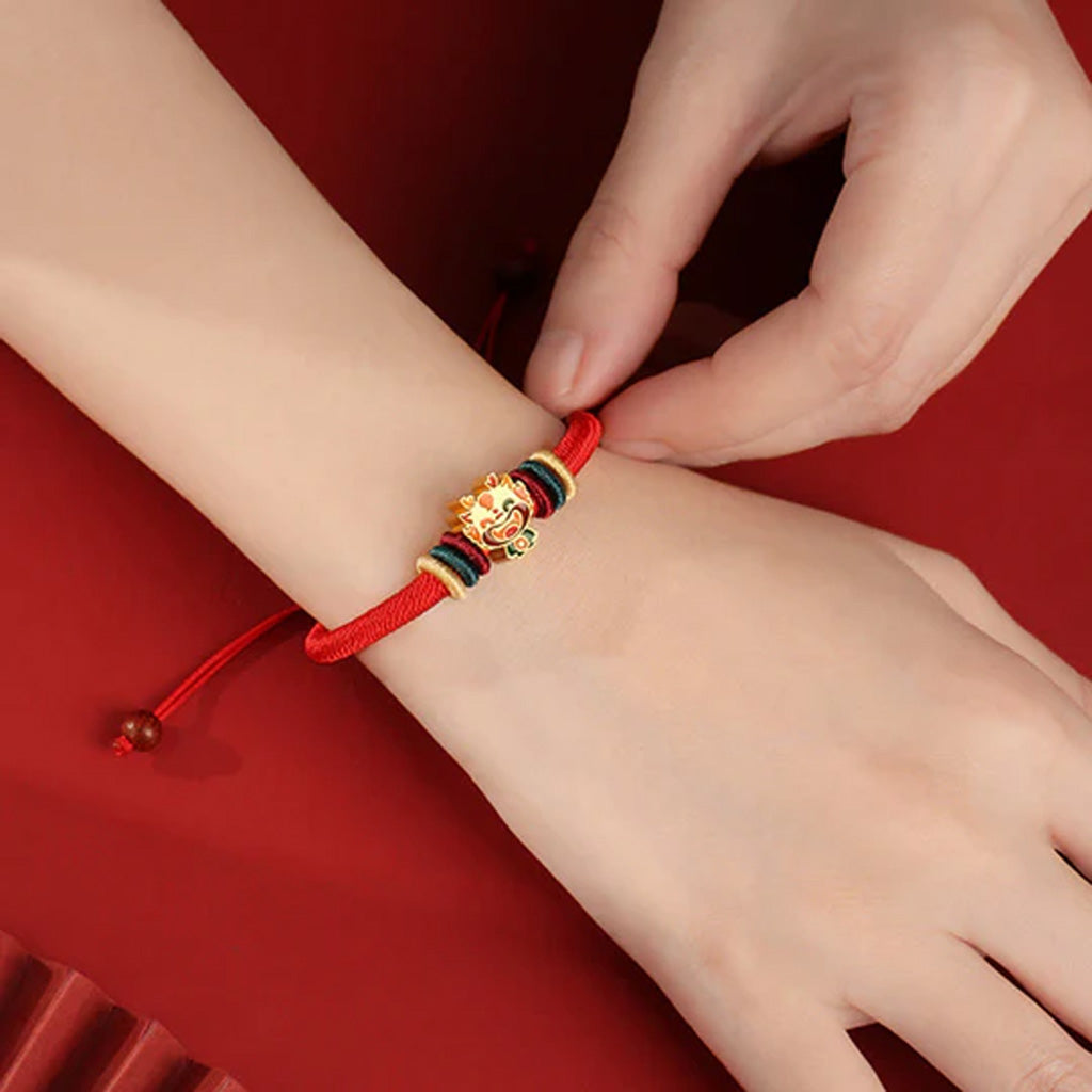 S925 Sterling Silver Chinese Zodiac Red String Bracelet – Handwoven Adjustable Lucky Charm | Zen Ara Grove