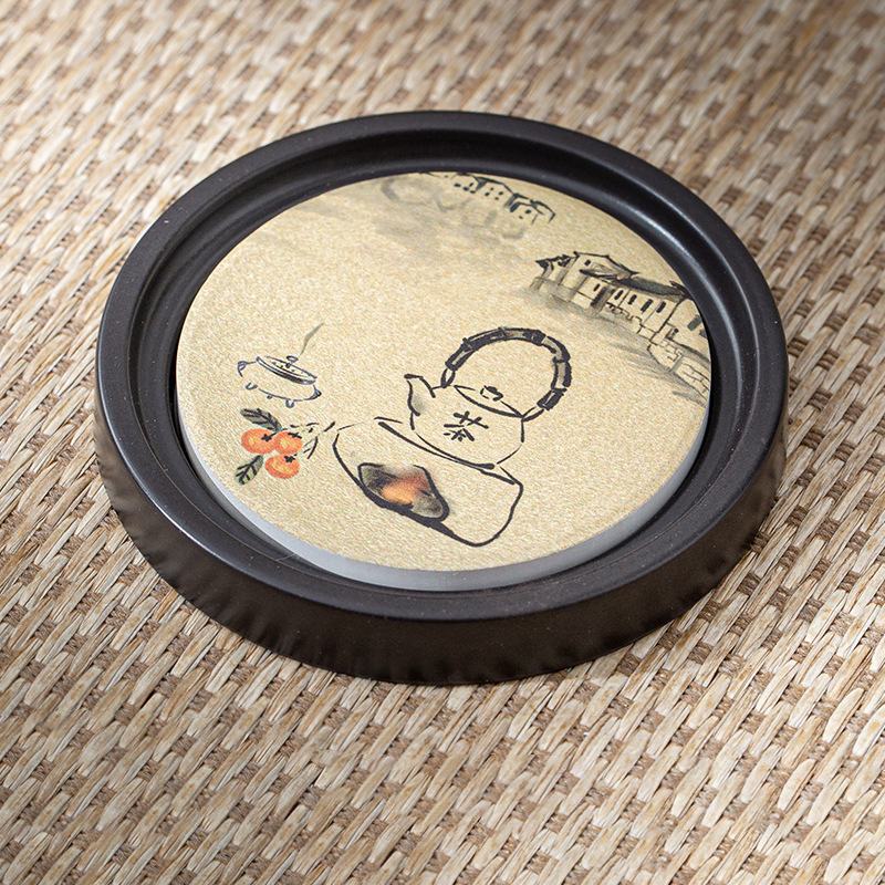 Oriental Zen Style Drink Coaster | Zen Ara Grove