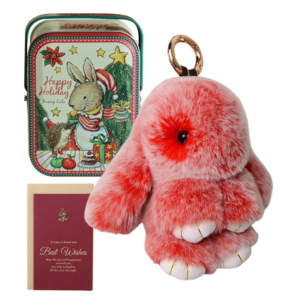 Fluffy Bunny Keychain – Symbol of Warm Blessing | Zen Ara Grove