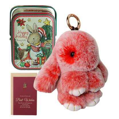 Fluffy Bunny Keychain – Symbol of Warm Blessing | Zen Ara Grove