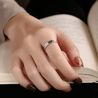 Om Mani Padme Hum Silver Ring｜Wisdom Worn, Compassion Within | Zen Ara Grove