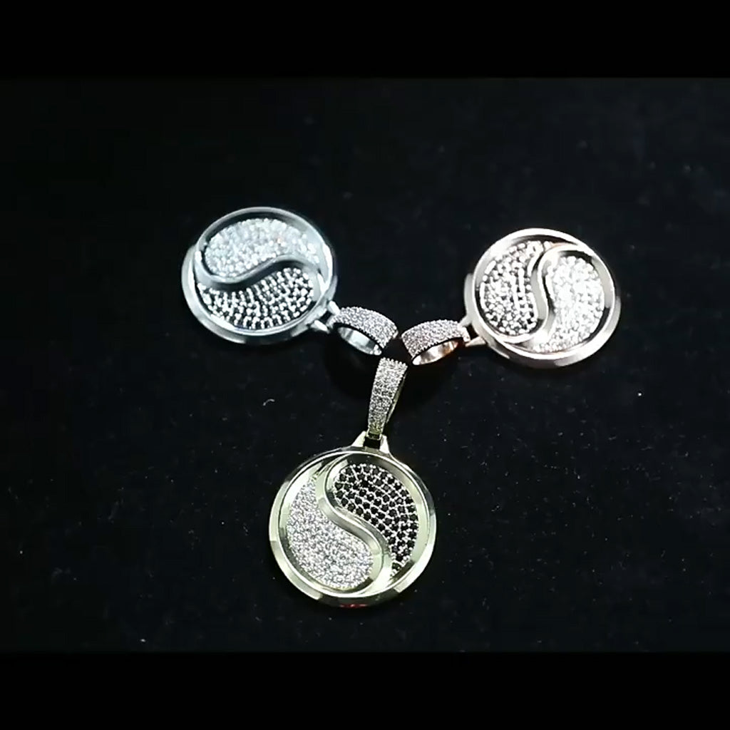Tai Chi Yin-Yang Diamond Pendant Necklace – Balance & Protection | Zen Ara Grove