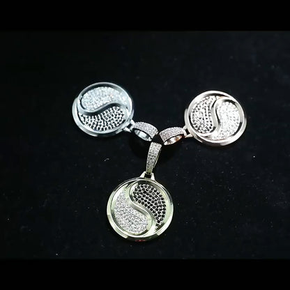 Tai Chi Yin-Yang Diamond Pendant Necklace – Balance & Protection | Zen Ara Grove