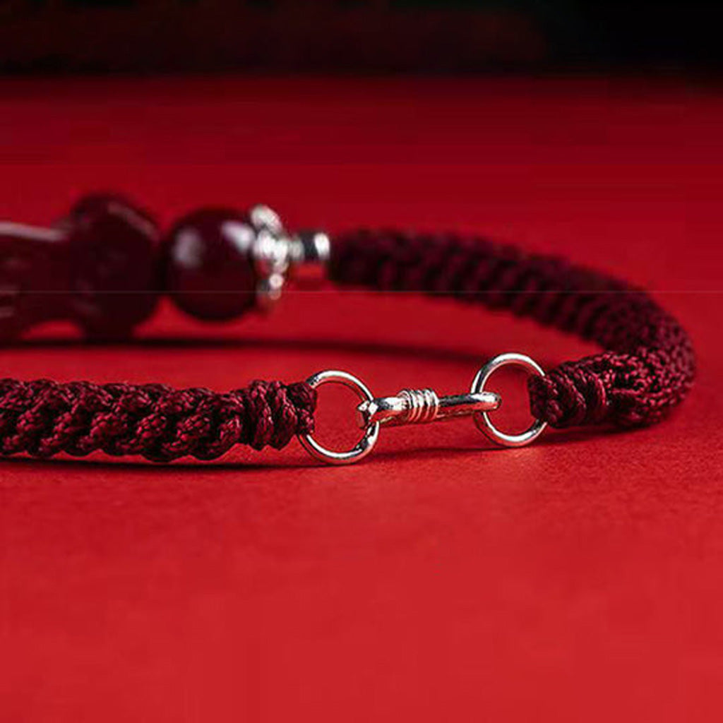 Handmade Pixiu Cinnabar Bracelet for Wealth Good Luck and Protection | Zen Ara Grove