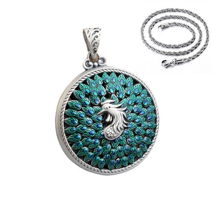 Hollow Carved Peacock Amulet – Elegance from Within | Zen Ara Grove