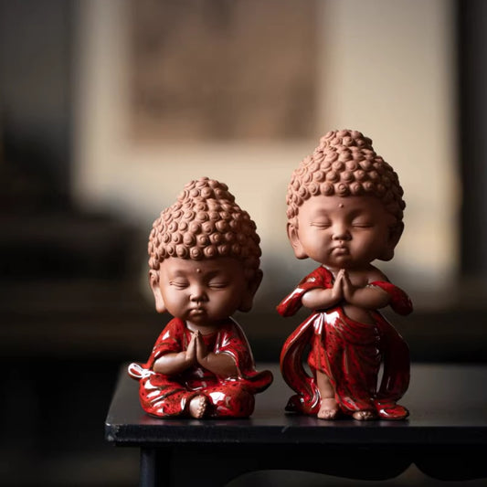 Handcrafted Porcelain Buddha Figurine – Serenity and Cultural Heritage | Zen Ara Grove
