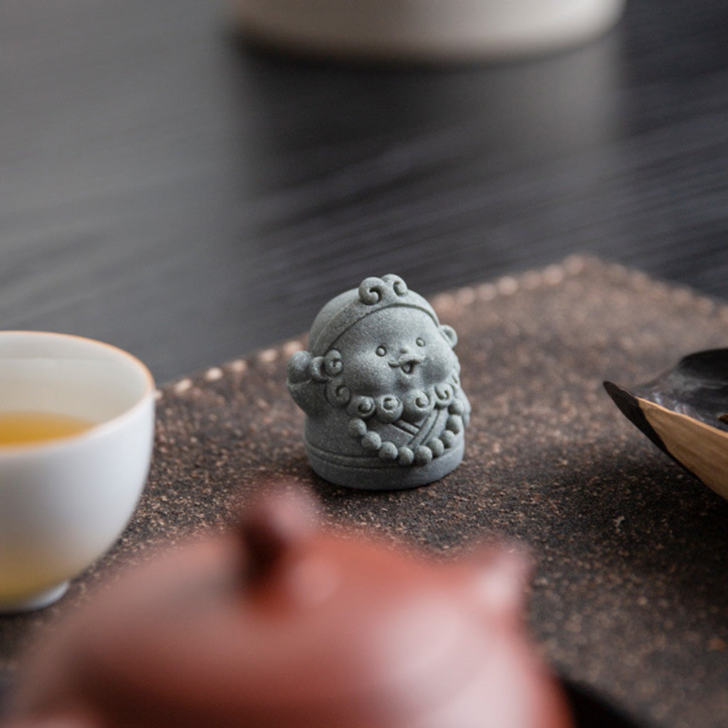 Blue Sandstone Monkey King Guardian Figurine – Journey Spirit Edition | Zen Ara Grove