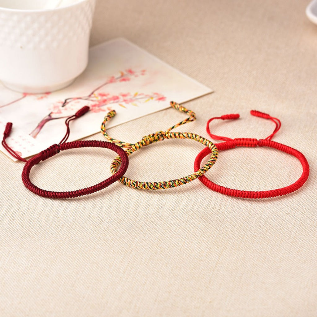Handmade Multi-Color Diamond Knot Rope Bracelet – Colors Carrying Good Fortune | Zen Ara Grove