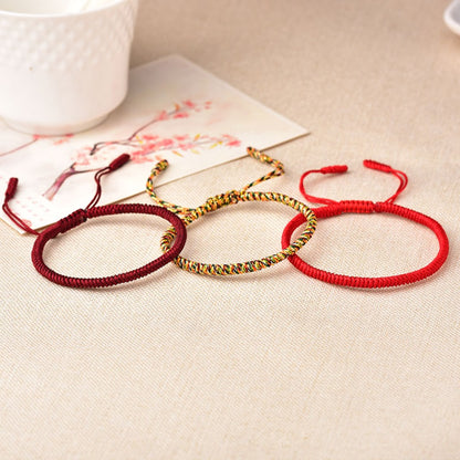 Handmade Multi-Color Diamond Knot Rope Bracelet – Colors Carrying Good Fortune | Zen Ara Grove
