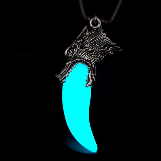 Glow-in-the-Dark Wolf Fang Pendant – Spirit & Courage | Zen Ara Grove