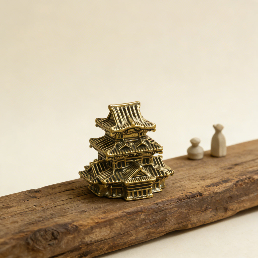 Limited Time Offer · Handcrafted Brass Miniature Pavilion Set – Symbol of Serenity and Wisdom | Zen Ara Grove