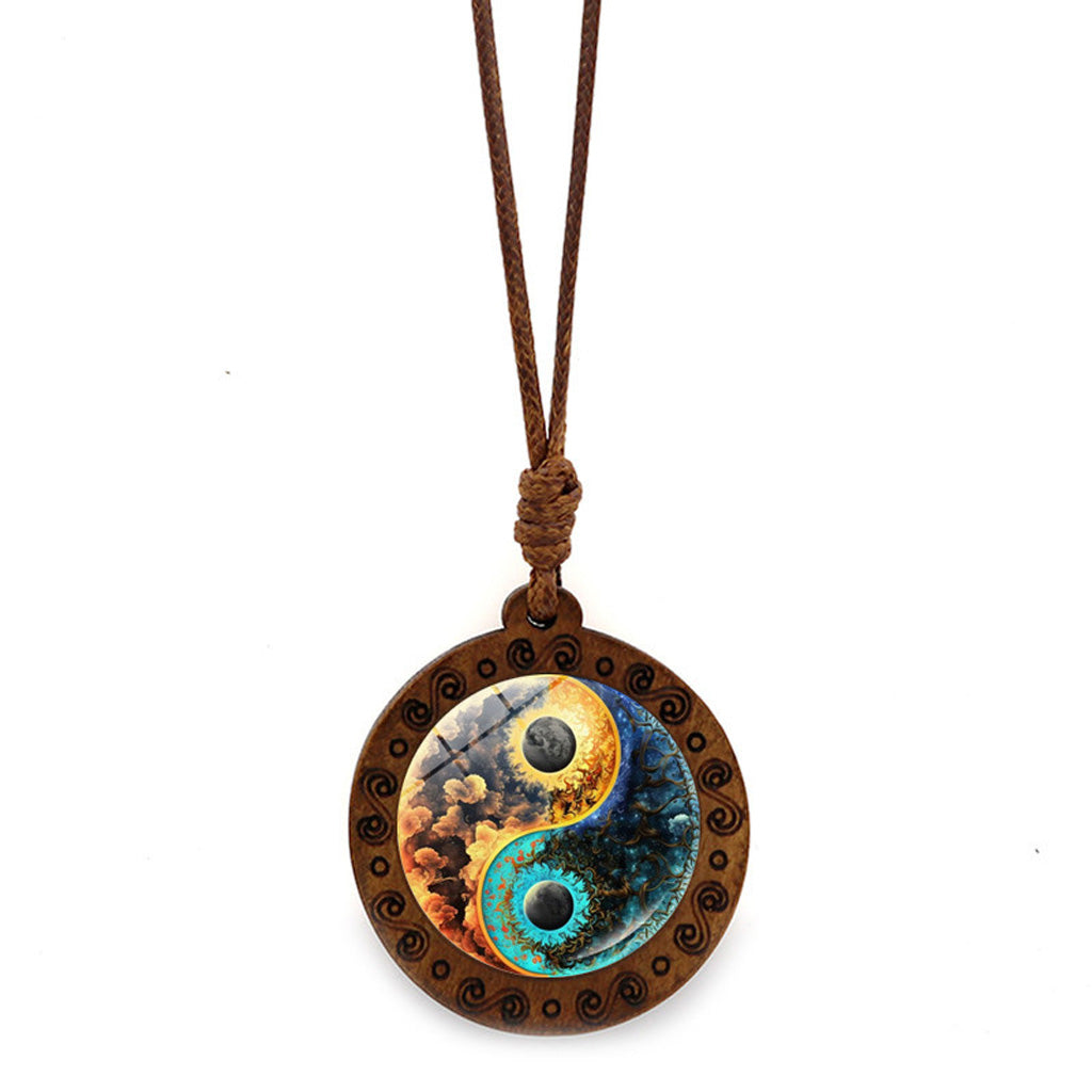 Limited Time Offer · Yin-Yang Galaxy Wood Necklace – Balance & Harmony | Zen Ara Grove