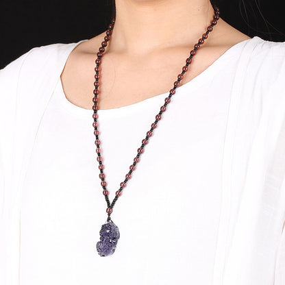 Limited Time Offer · Purple Crystal Glass Pixiu Pendant – Symbol of Blessing and Good Fortune | Zen Ara Grove