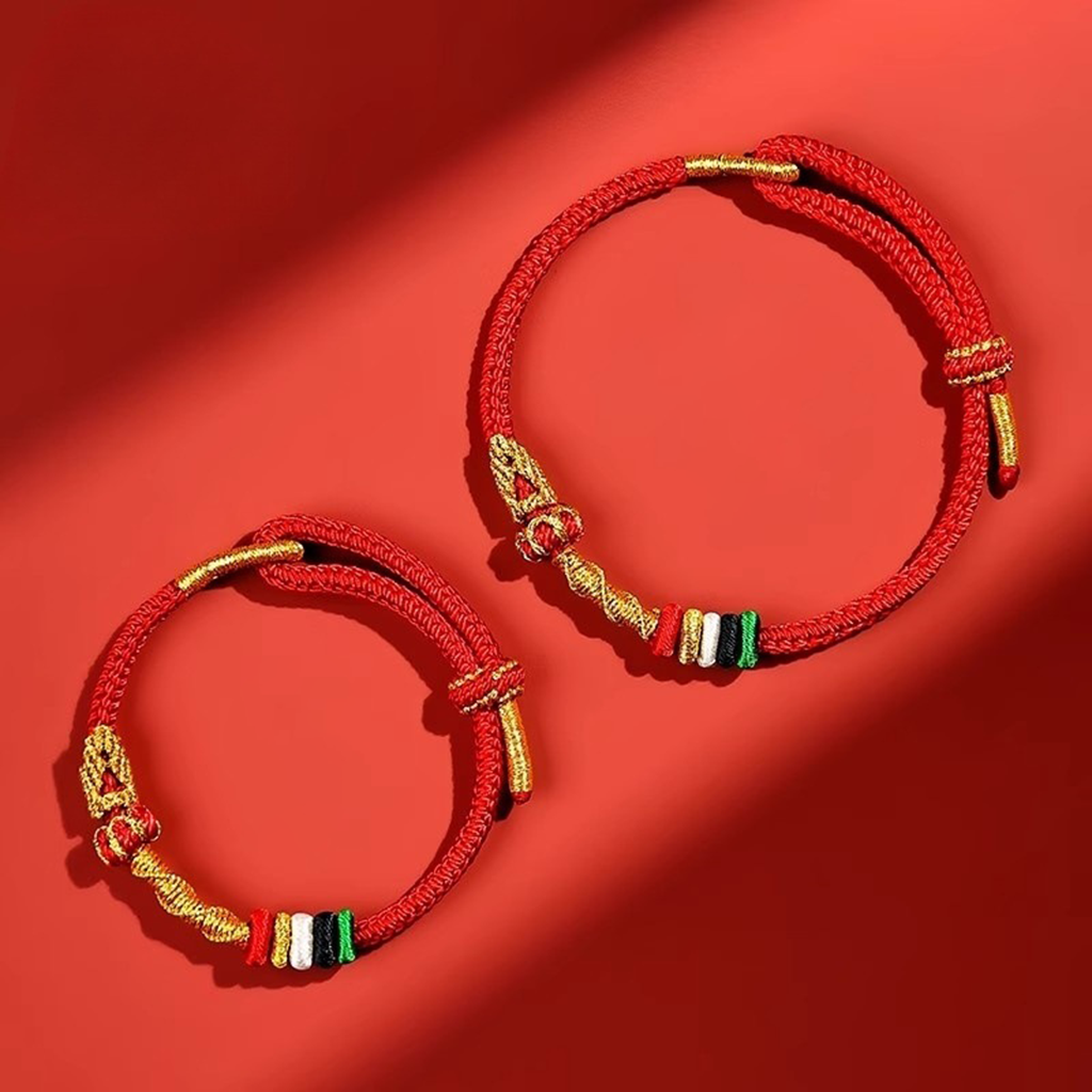 Handwoven Red Cord Bracelet – Symbol of Luck and Protection | Zen Ara Grove