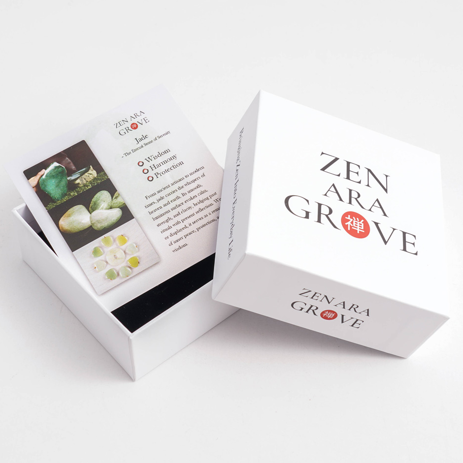 Limited Time Offer · Serenity Guardian – Misty Green Jade Bangle | Zen Ara Grove