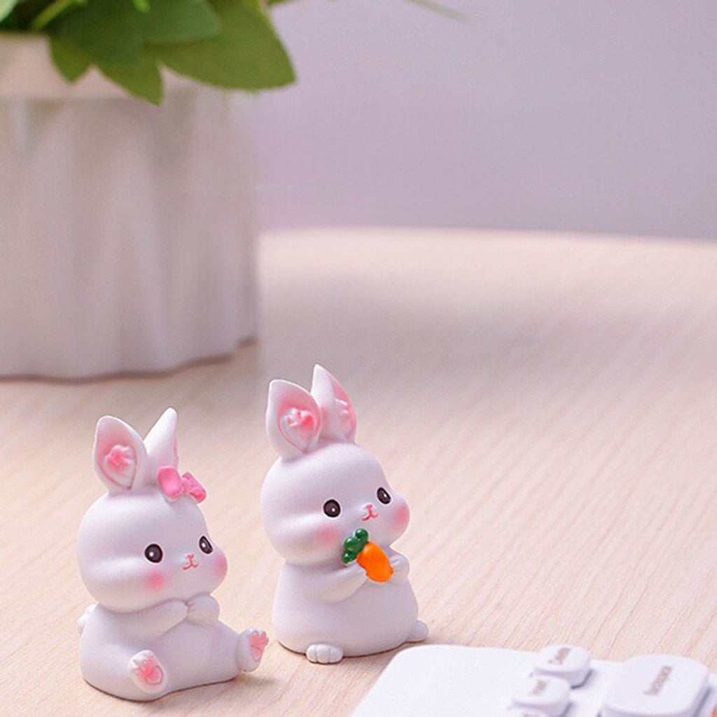 Easter Kawaii Bunny Figurine Set – Symbol of Hope & Renewal | Zen Ara Grove