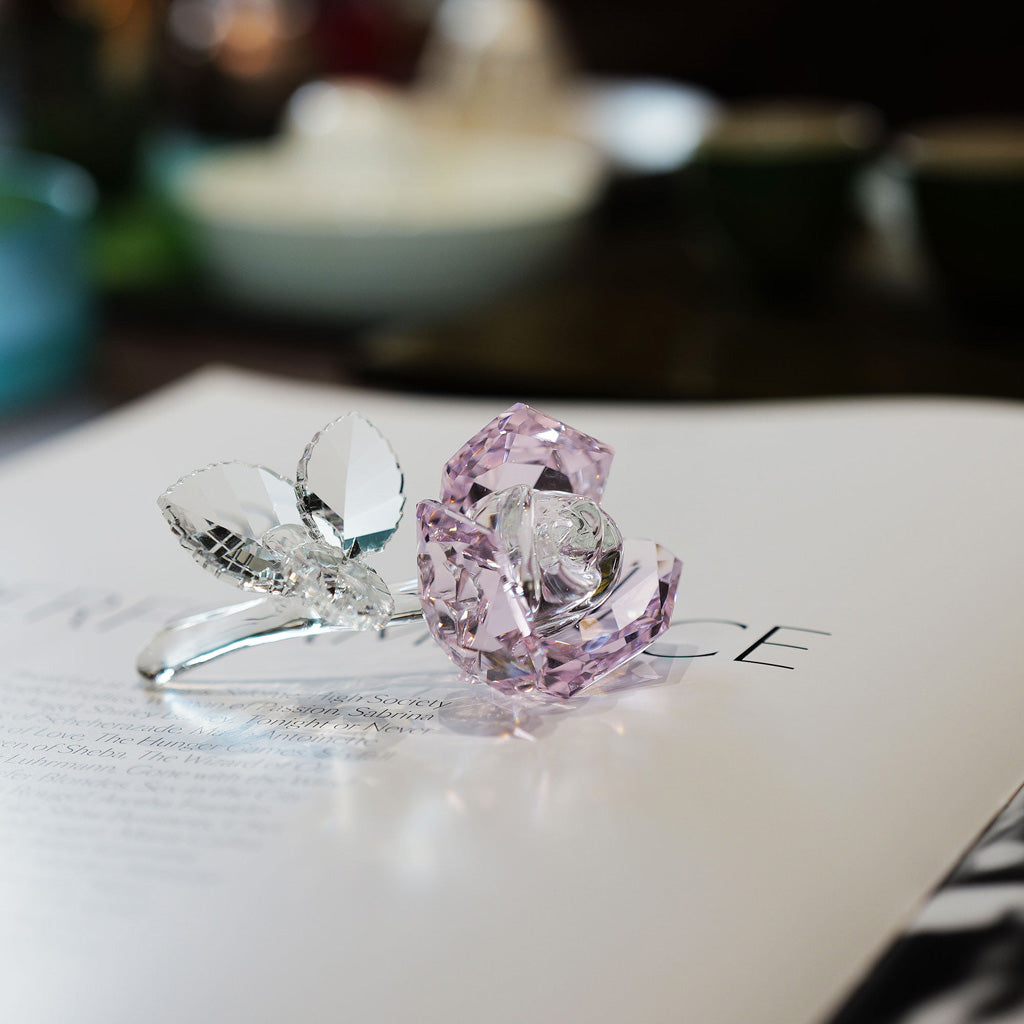 Pink Crystal Glass Rose Ornament – A Sparkling Tribute to Every Kind of Love | Zen Ara Grove