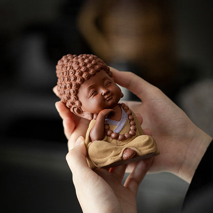 Ceramic "Four No Evils" Buddha Statue Set – Symbols of Mindfulness, Compassion, and Peace | Zen Ara Grove