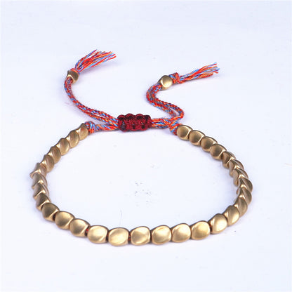 $9.99 LIMITED TIME OFFER  Subtle Zen Threads Bracelet: Mindful Gold & Woven Harmony